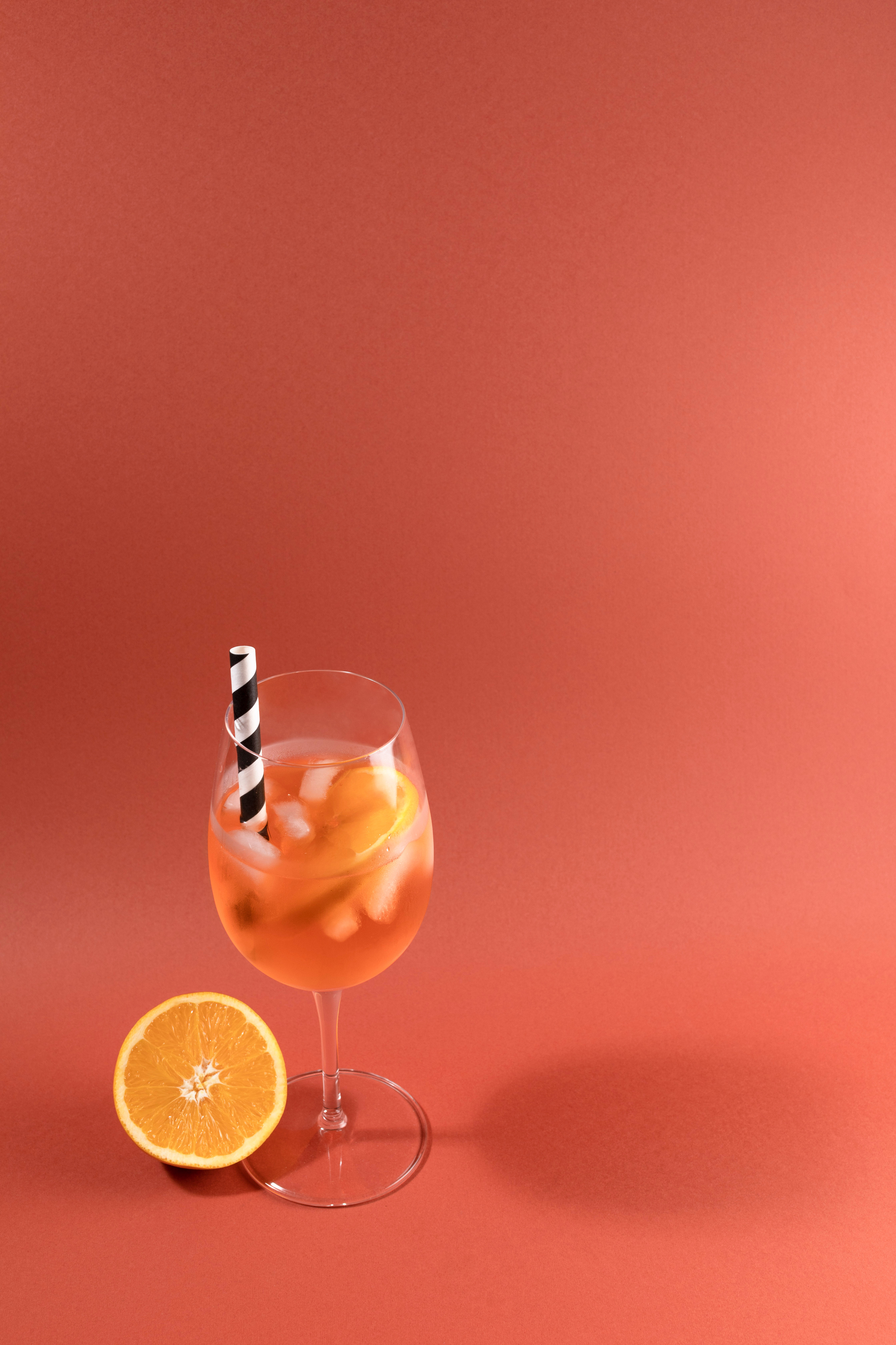 Spritz with Straw and Orange 